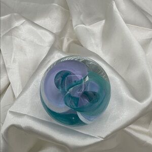 Colorful Glass Paperweight by Cathiness Scotland “Streamers”